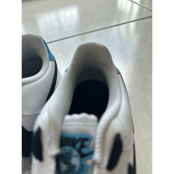 5.5 Y - Nike Air Force 1‎ World Wide (GS) White/Black-Blue FuryShoes CN8533-100 - Picture 8 of 11